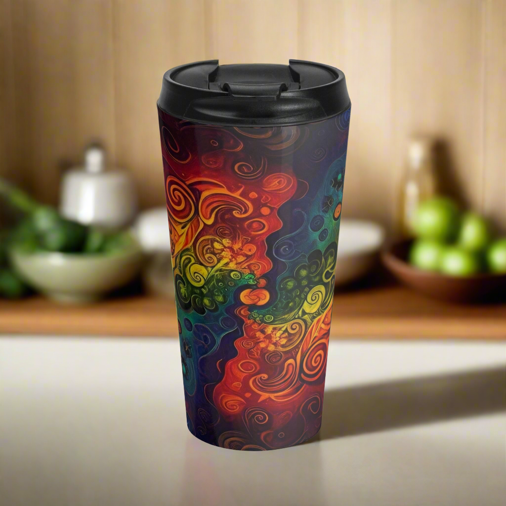 Stainless Steel Travel Mug in Rainbow