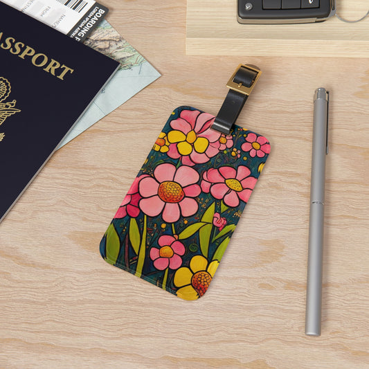 Acrylic Luggage Tag in Daisy