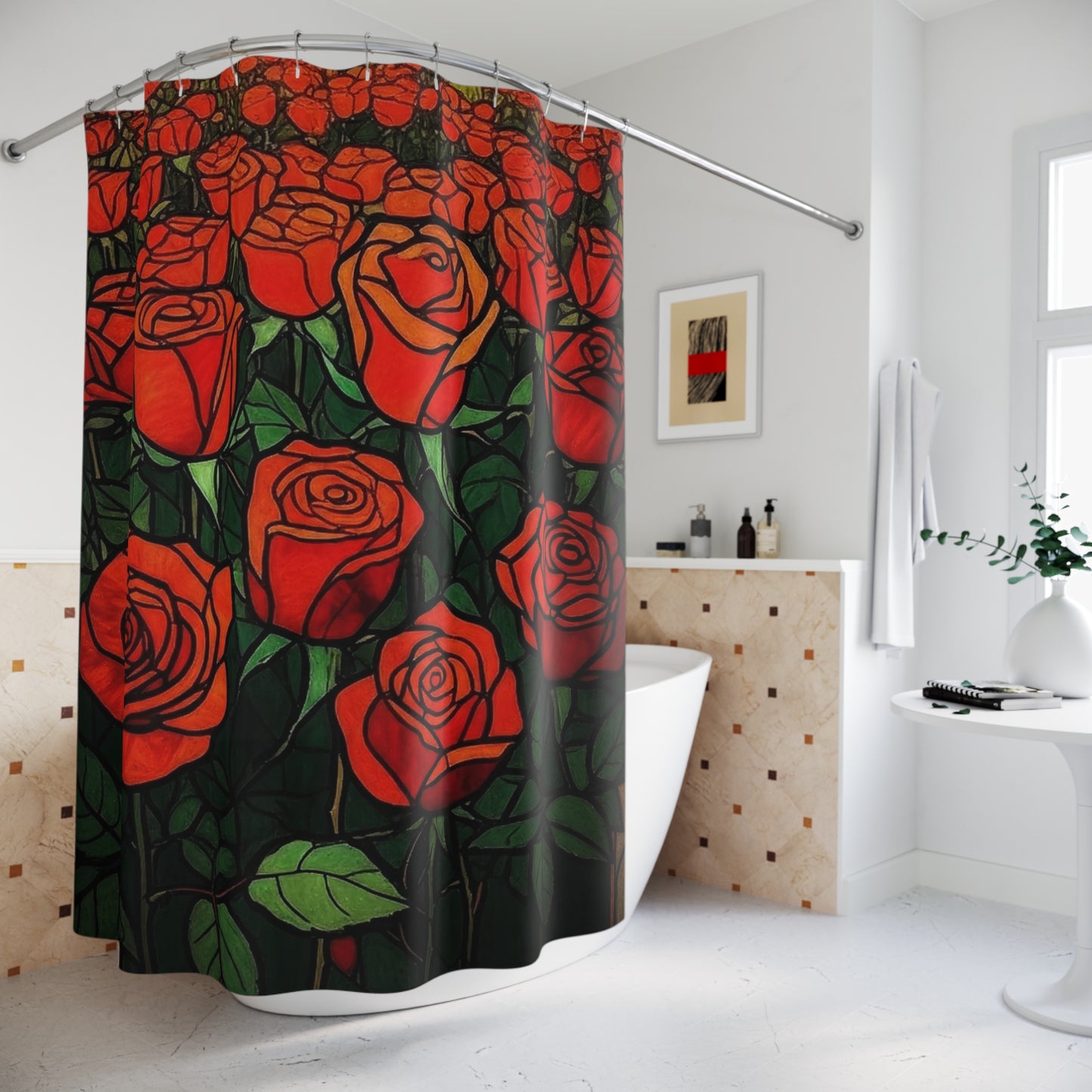 Shower Curtain in Rouge