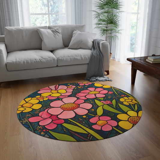 Round Rug in Daisy