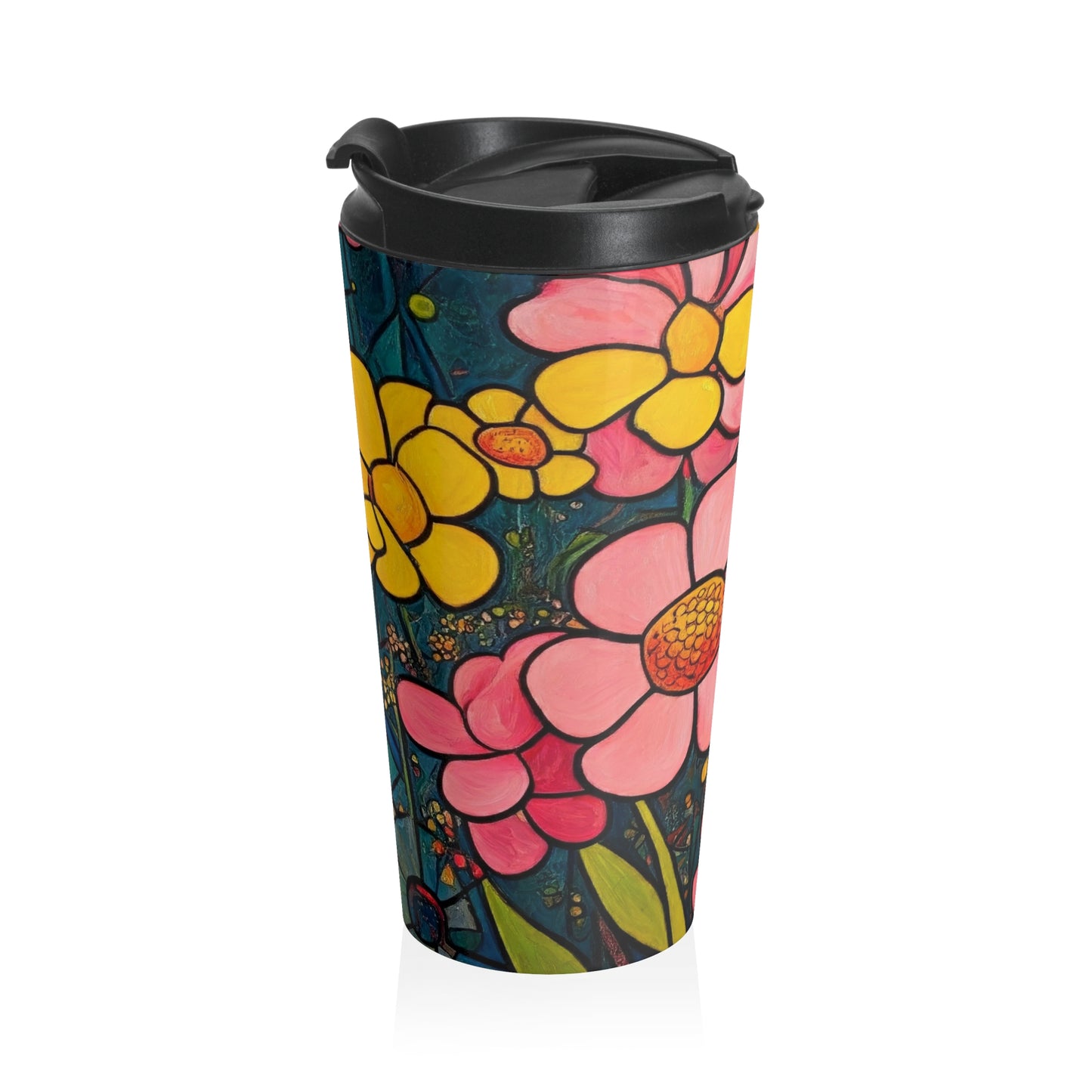 Stainless Steel Travel Mug in Daisy