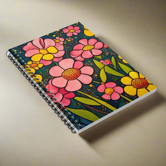 Spiral Notebook in Daisy