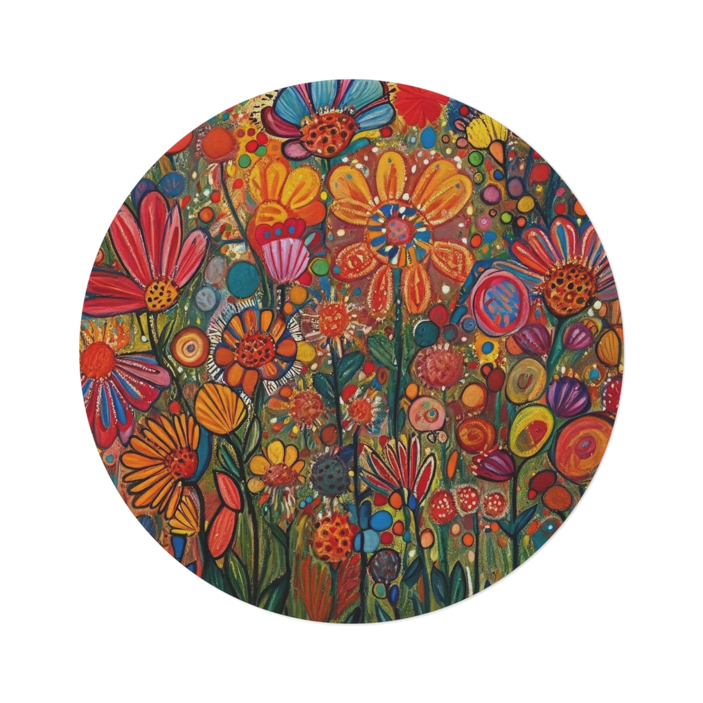 Round Rug in Meadow