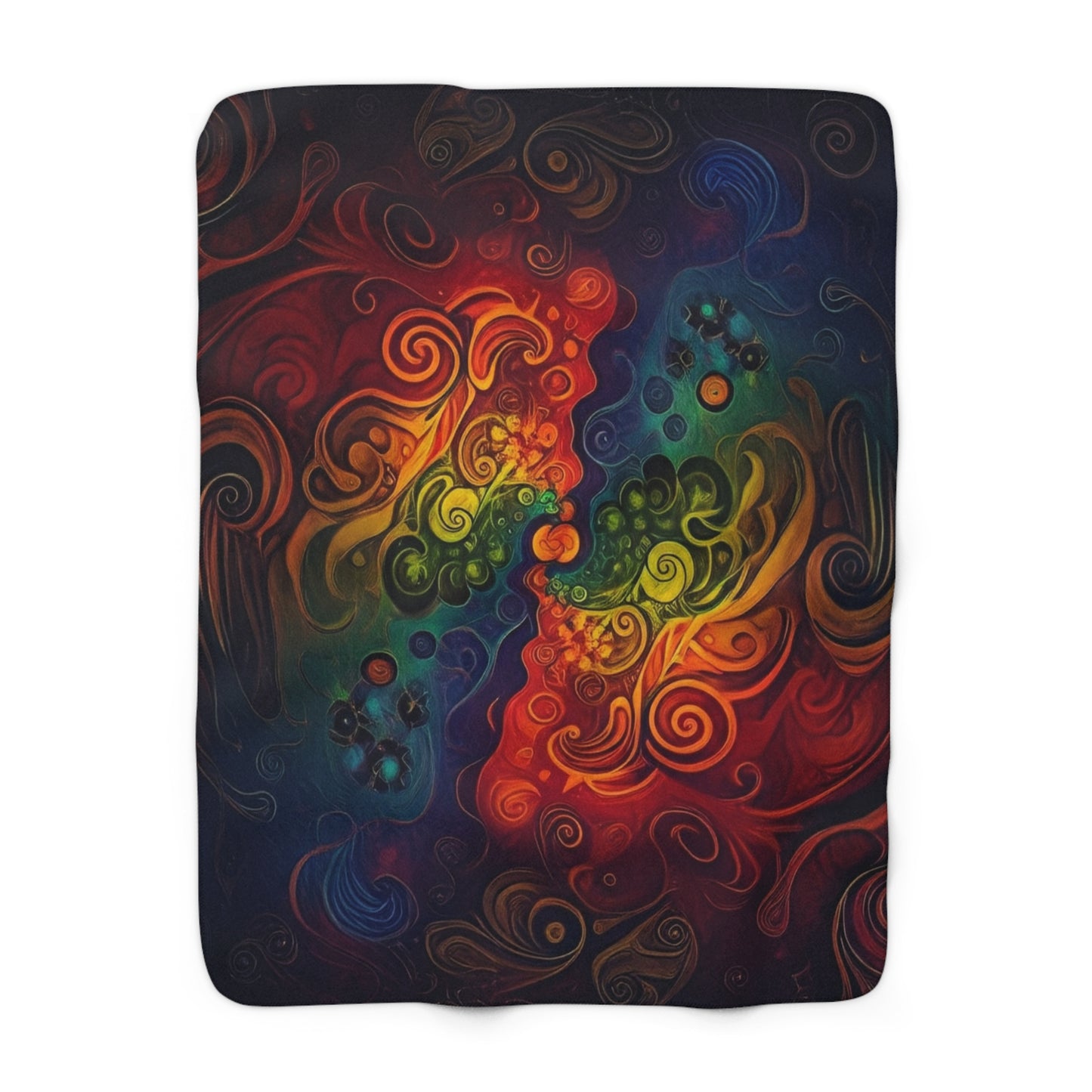 Sherpa Fleece Blanket in Rainbow