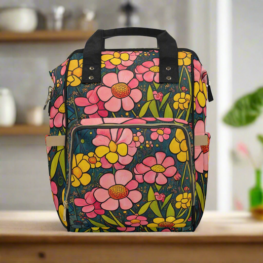 Diaper Backpack in Daisy