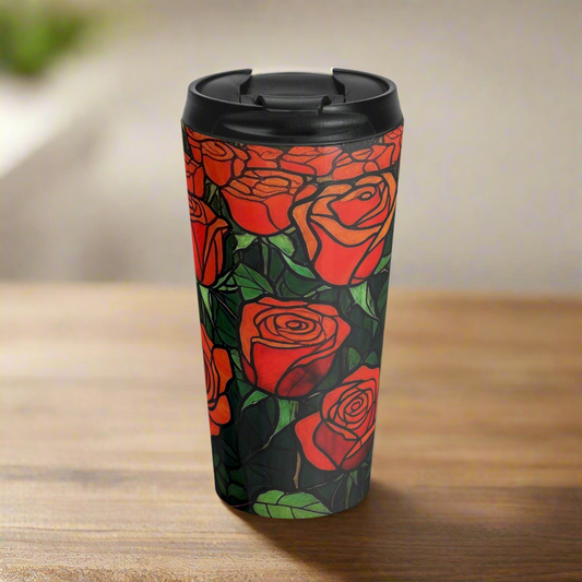 Stainless Steel Travel Mug in Rouge