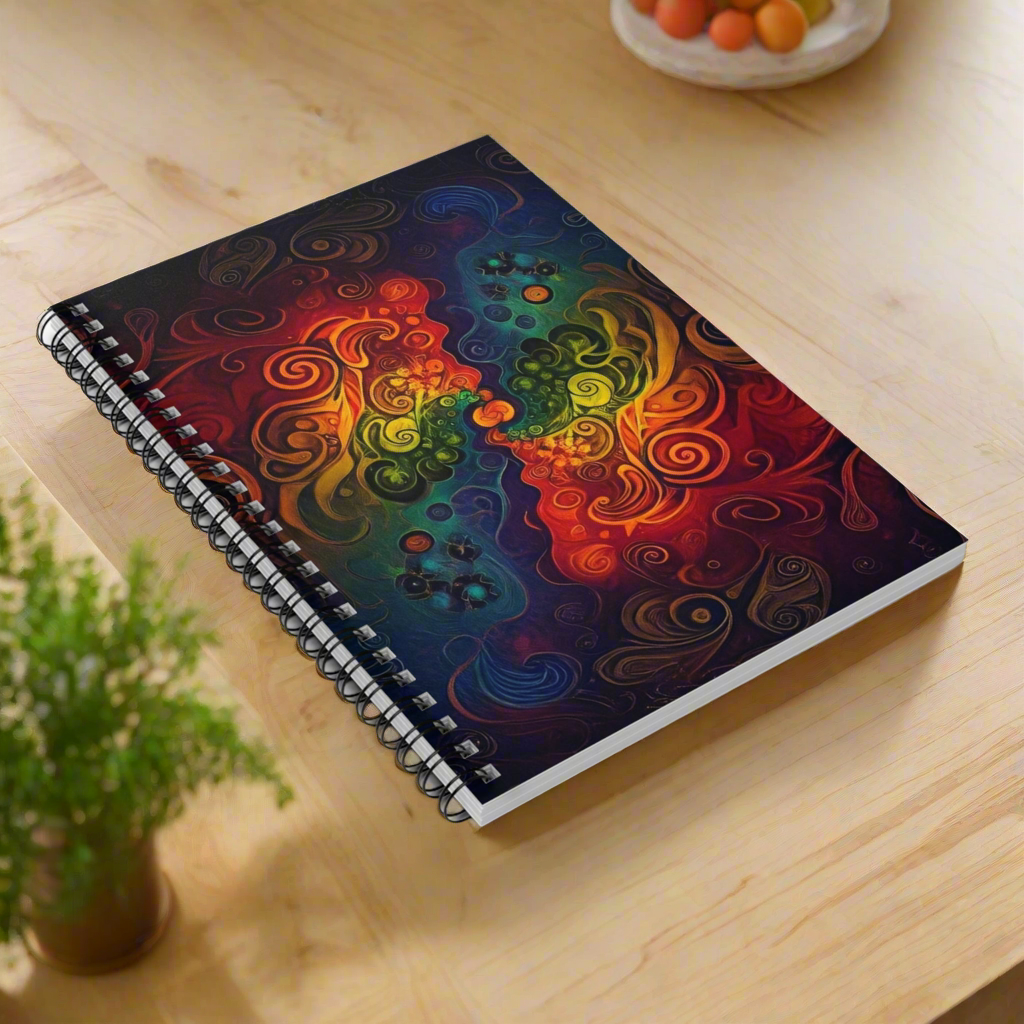 Spiral Notebook in Rainbow