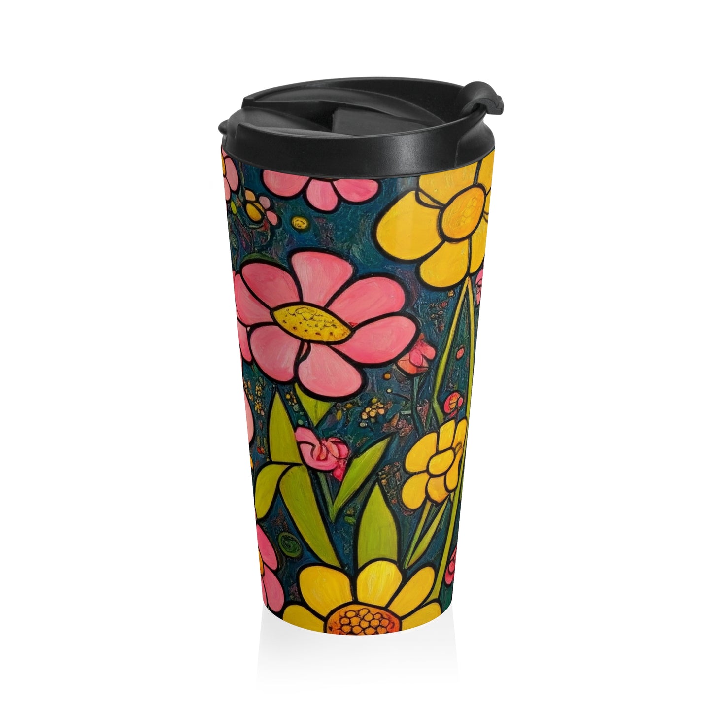 Stainless Steel Travel Mug in Daisy