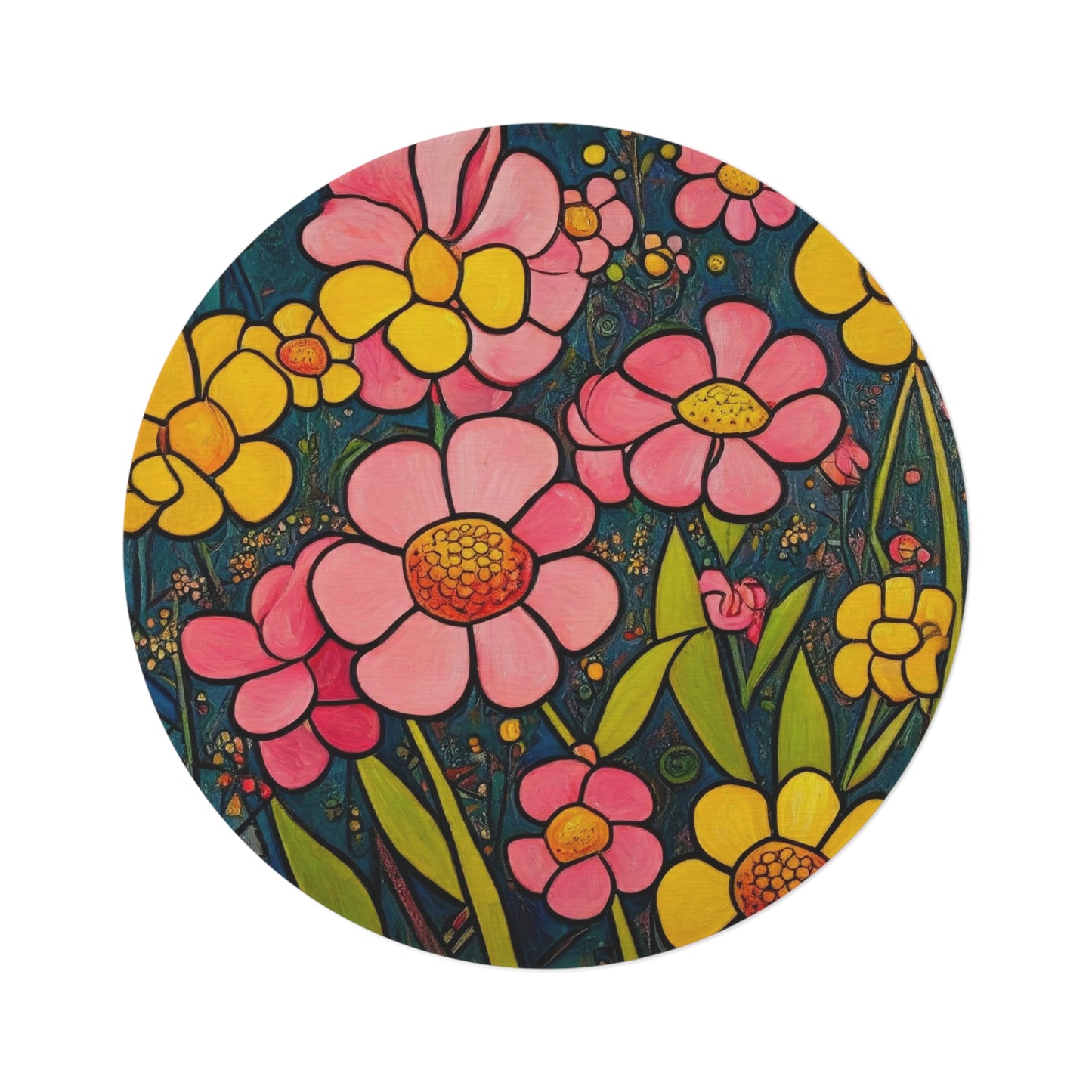 Round Rug in Daisy