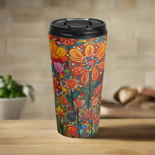 Stainless Steel Travel Mug in Meadow